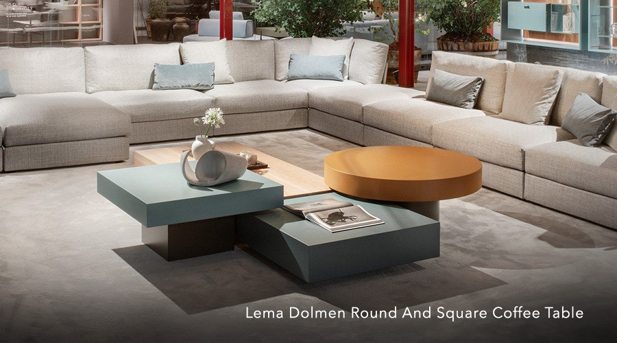 LEMA Dolmen Square and Round Coffee Table - W. Atelier Singapore
