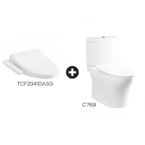 Close Coupled Toilet Bowl C769ESI with Washlet TCF23410ASG