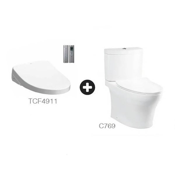 Close Coupled Toilet Bowl C769CESI with Washlet TCF4911ESP