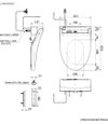 TOTO Wall Hung Toilet - CW812RJT2 - Dimensions