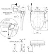 TOTO Close Coupled Toilet - C769ESI - Dimensions