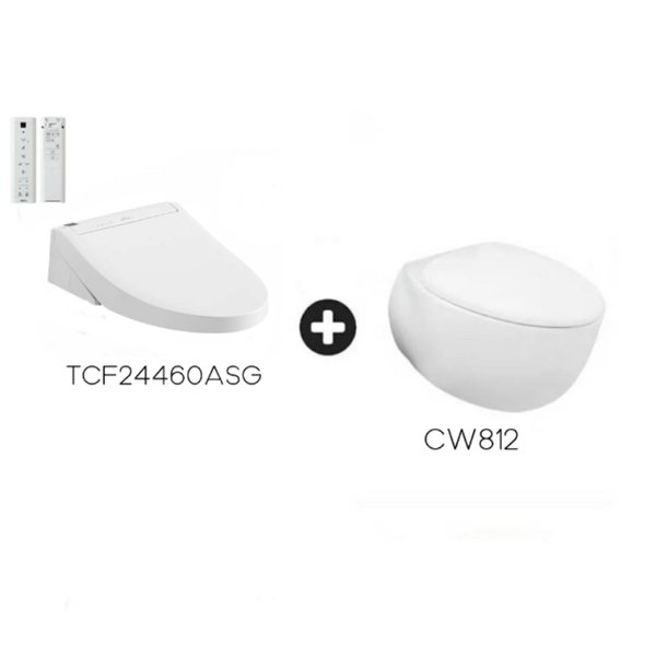 LE MUSE Wall Hung Toilet Bowl CW812REJT2 with Washlet TCF24460ASG