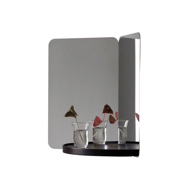 124° Mirror with Shelf