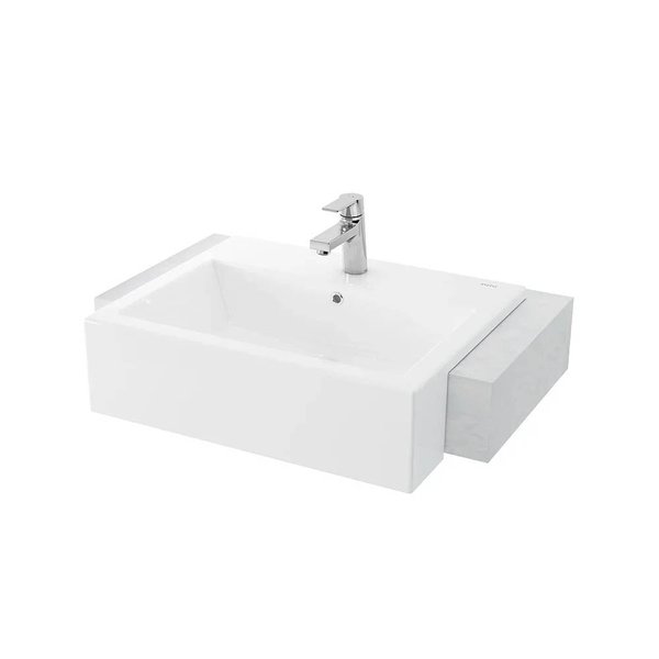 LW647CJT1 - Semi Recessed Lavatory 1 Tap Hole (Available: 3 Tap Holes)