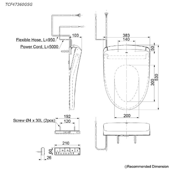 TCF47360GSG - WASHLET S7