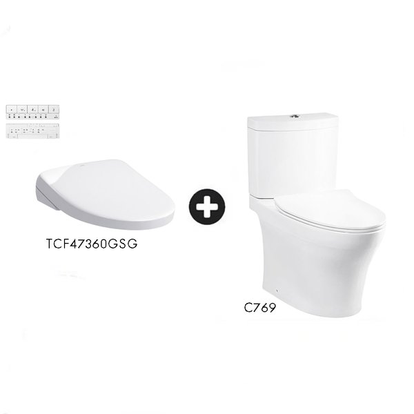 Close Coupled Toilet Bowl C769CESI with Washlet TCF47360GSG