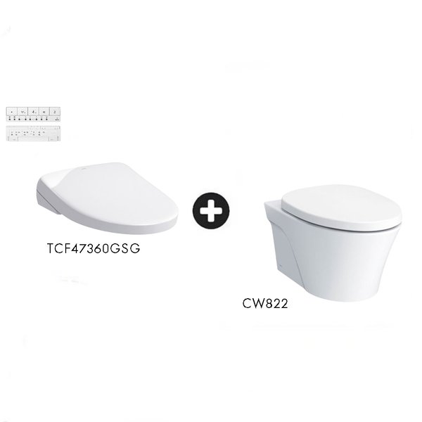 AVANTE Wall Hung Toilet Bowl CW822REJT2 with Washlet TCF47360GSG