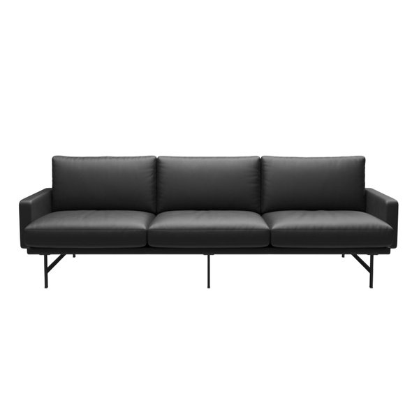 Lissoni Sofa™ PL113S (Essential Leather, Black)