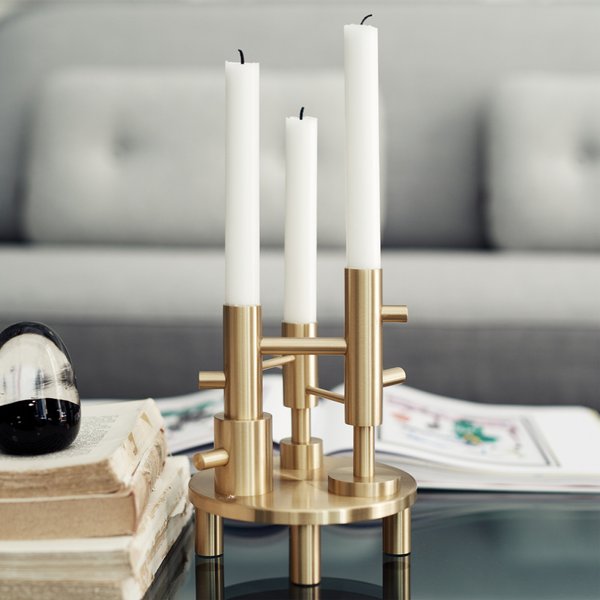 Candleholder Large (Lacquered Solid Brass) (Clearance)