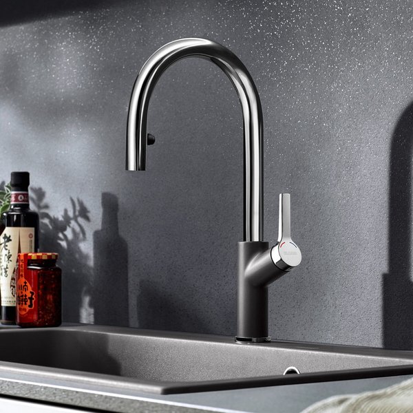 CARENA-S Vario (Pullout / Silgranit-Look Dual Finish Anthracite/Chrome)