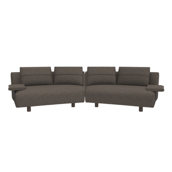 Atlantis Sofa - 2 Slanted Terminals with Large Armrest
