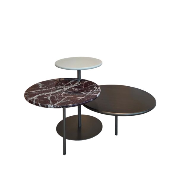 Tris Coffee Table Swivel Base with 3 Table Tops