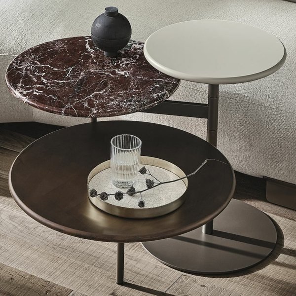 Tris Coffee Table Swivel Base with 3 Table Tops