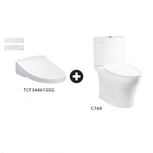 Close Coupled Toilet Bowl C769CESI with Washlet TCF34461GSG