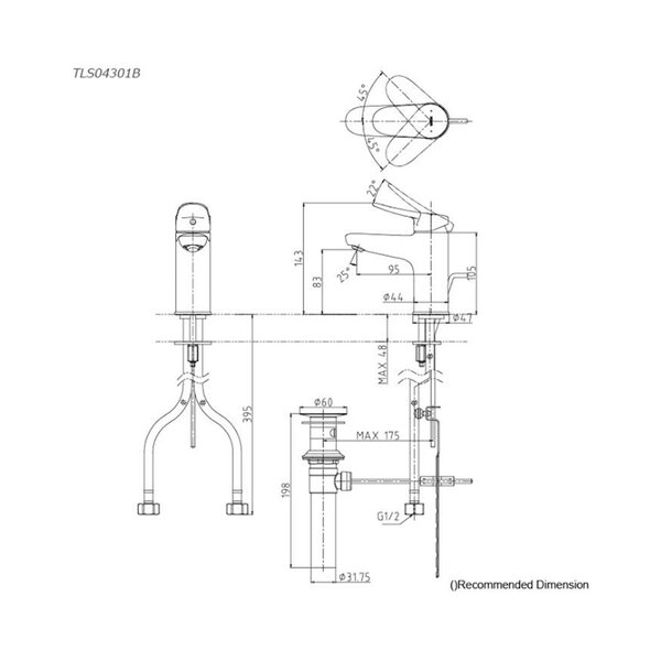 TLS04301 - LF - Single Lever Lavatory Faucet with Pop-up Waste