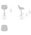 Cassina Passion Stool - Starck - Dimensions