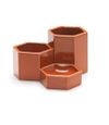 VITRA Hexagonal Containers (Set of 3) - Morrision - Rusty Orange