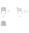 Cassina Dine Out Chair - Dordoni - Dimensions