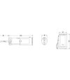 TOTO Portable Washlet (White) - YEW350 - Dimensions