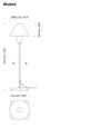 Santa & Cole Gira - Table Lamp - Massana, Tremoleda & Ferrer - Dimensions