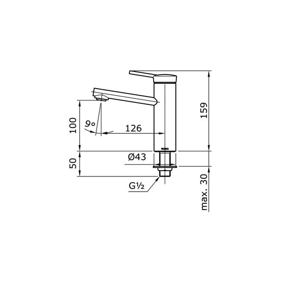 TX109LV - VASIL - Single Lever Lavatory Faucet (Cold Only)