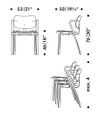 Artek Aslak Chair - Tapiovaara - Dimensions
