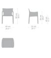 Cab 413 Chair - Bellini - Dimensions