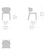 Cassina Hola 367 Dining Chair - Wettstein - Dimensions