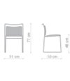 Cassina Tulu Dining Chair - Takahama - Dimensions