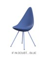 Fritz Hansen Drop - Chair (3110) - Jacobsen - Blue