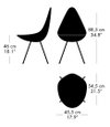 Fritz Hansen Drop - Chair (3110) - Jacobsen - Dimensions