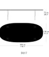 Fritz Hansen Superellipse B617 - Dining Table - Hein - Dimensions