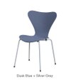 Fritz Hansen Series 7 3107 - Coloured Ash - Jacobsen - Dusk Blue + Grey