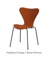 Fritz Hansen Series 7 3107 - Coloured Ash - Jacobsen - Paradise Orange + Bronze