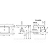 TOTO Console Lavatory - LW631J - Dimensions