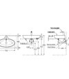 TOTO Console Lavatory - LE MUSE - LW814CJ - Dimensions