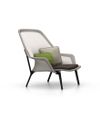 VITRA Slow Chair and Ottoman - Bouroullec - Brown/Cream