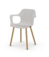 VITRA Hal Armchair (Wood) - Morrison - White