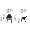 VITRA Organic Chair - Saarinen - Dimensions