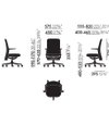 VITRA Pacific Chair Medium - Barber & Osgerby - Dimensions