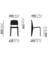 VITRA Standard Chair - Prouvé - Dimensions