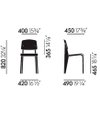 VITRA Standard SP Chair - Prouvé - Dimensions