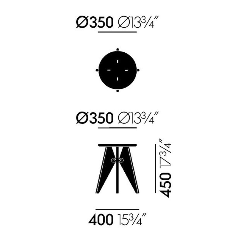 VITRA Tabouret Solvay Stool - Prouvé | W. Atelier