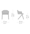 Cassina M10 Dining Chair - Norguet - Dimensions