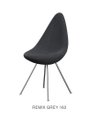 Fritz Hansen Drop 3110 - Chair (Fully Upholstered) - Jacobsen - Grey 163