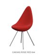 Fritz Hansen Drop 3110 - Chair (Fully Upholstered) - Jacobsen - Rose Red