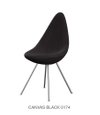 Fritz Hansen Drop 3110 - Chair (Fully Upholstered) - Jacobsen - Black