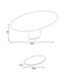 Lema Bule - Round Table - Andreatti - 2000mm Dimensions