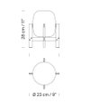 Santa & Cole Cestita Metálica Table Lamp - Mila - Dimensions