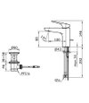 TOTO Single Lever Lavatory Faucet - REI R - TX115LRR - Dimensions